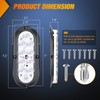 Nilight 6 Inch Oval White LED Trailer Tail Lights Surface