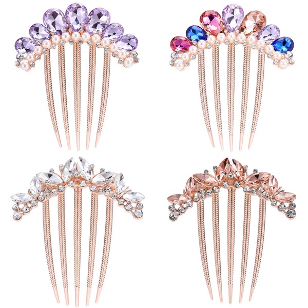 Luxury Jeweled Gems Crystal Rhinestone Sparkly Glitter Metal Side French