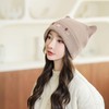 PTILSERY Cute Woollike Knitted Hat Cat Ears Womens Lady Girl