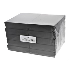 10 Pack Cotton Filled Matte Black Color Jewelry Gift and Retail Boxes 5.25 X 3.75 X 1 Inch Size by R J Displays