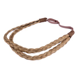 BOBIYA Women Girls Double Three-Strand Braided Synthetic Hair Headband (Caramel Blonde)