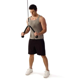 Black Tricep Rope Pull Down | 27 Inch Heavy Duty Nylon Rope,Fitness Attachment Cable Machine Pulldown Rope with Solid Rubber Ends