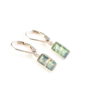 Natural Moss Agate Crystals Bezel Earring, Gemstone, Energy Healing Crystals, Birthday, Gift for Her, Gemstone Jewelry AAA+ Quality 925 Sterling Silver, Christmas Gift, Gift for Women, Girl Mother