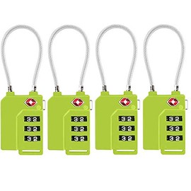 TSA Lock Security 3 Digit Combination Suitcase Luggage Bag Code Lock Padlock (Green)