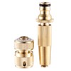 DRELD 2PCS Messing Gartenschlauch Düse Set Verstellbar, Reinigungsspritze für 13mm