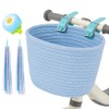 Adiwo Cotton Rope Woven Cycle Basket, Bicycle Basket, Bike Basket