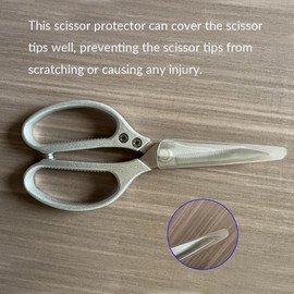 60 Pcs Transparent Scissor Protector, Portable Scissors Cover for Hair Cutting Scissors