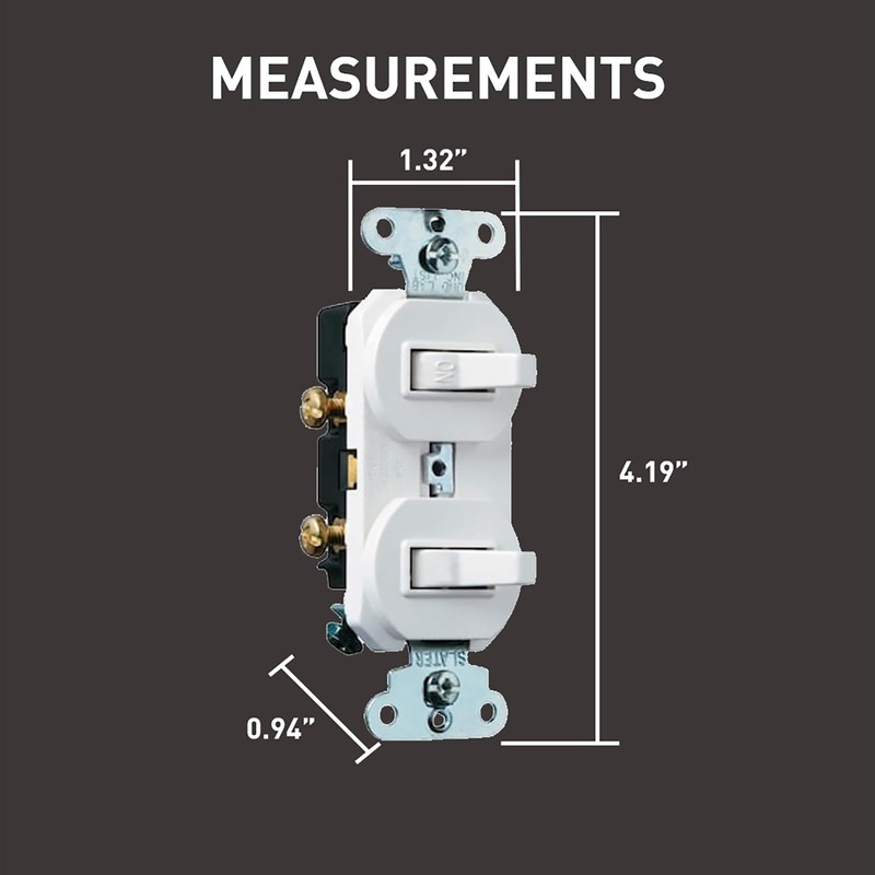 Legrand Pass & Seymour 696WGCC6 Combination Switch, One 15 Amp