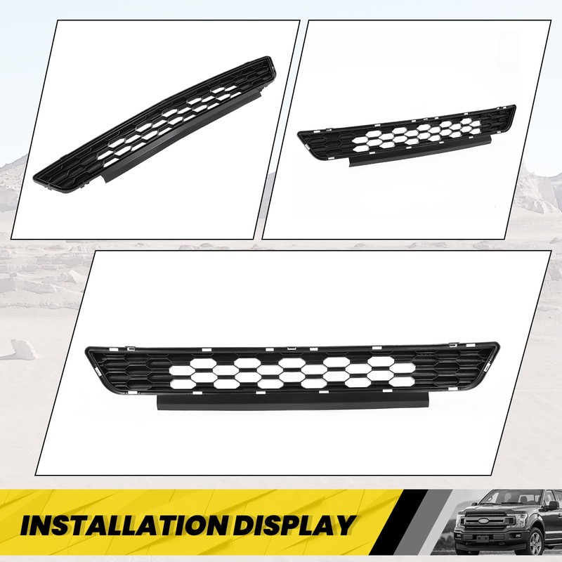 KUAFU Lower Radiator Front Grille Grill Compatible with 2015-2017 Ford