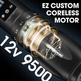 LKIN Ultra Tattoo Machine Wireless Tattoo Pen Adjustable Strokes 2.2-4.2mm 1600mAh