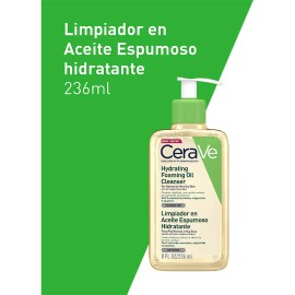 / ✨ CeraVe Hydrating Foaming Oil Cleanser 236ml | Deep Cleansing for Normal to Very Dry Skin | With Hyaluronic Acid and Essential Ceramides