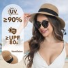 Womens Beach Sun Straw Hat UPF 50+ UV Sun Protection