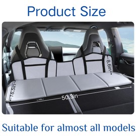 bangminda Car Rear Seat Mattress Extension Plate, Camping Essentials 50in Car Back Seat Extender,Increase Travel Trunk Bed Camping Space for SUV/Model Y/3