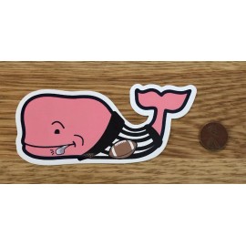 Vineyard Vines NEW Vineyard VINES Football REFEREE PINK Whale STICKER Laptop YETI Car DECAL