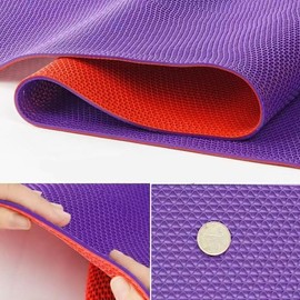 PVC Drainage Floor Mat Non-Slip Commercial Wet Area Mat for Outdoor and Indoor Restaurant Kitchen Bar Swimming Pool Splash Matting Water Drain Flooring Mat (Purple and Red, 3FTX11FT)