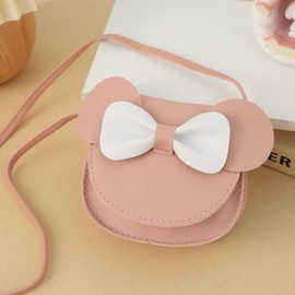 WISHOW Shoulder Bag, Mini Bag, Small, Girls, Elementary School Students, Stylish, Ribbon, Bowknot, Cute, Cross-body, Handraised, Shoulder Bag, For Kids, Kids, Everyday, Popular, white