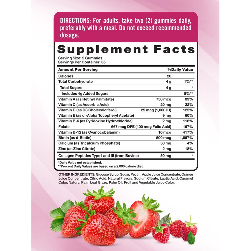Nature's Truth Womens Multivitamin Gummies Plus Collagen & Biotin |