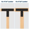 2 Pcs T Post Bracket,13"x13"T Flat Mending Plate with Black