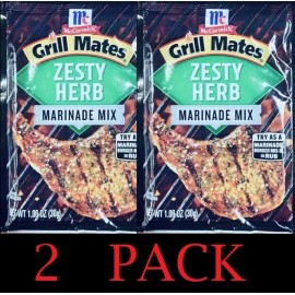 McCormick 2x McCormick Grill Mates  ZESTY HERB Spice Seasoning Marinade Mix 1.06 oz 2 PACK
