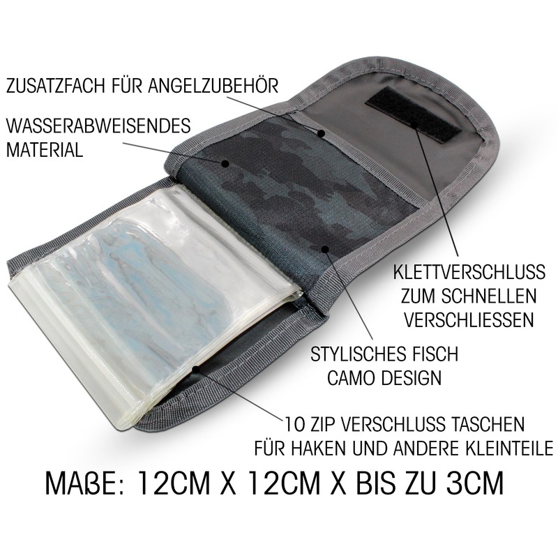 Angel Berger Snelled Fishing Hook Set with Bag