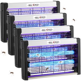 Qualirey 4 Piece Electric Bug Zapper Summer Indoor Electric Bug Zapper 6W Purple UV Light Fruit Flies Mosquito Killer Lamp Indoor Insect Killer Plug in Fly Trap for Home Outdoor