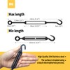 RiaYer 10 Pack Black Stainless Steel M6 Hook and Eye