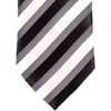 Retreez Retro Three-Color Striped Woven Microfiber Skinny Tie - Black,