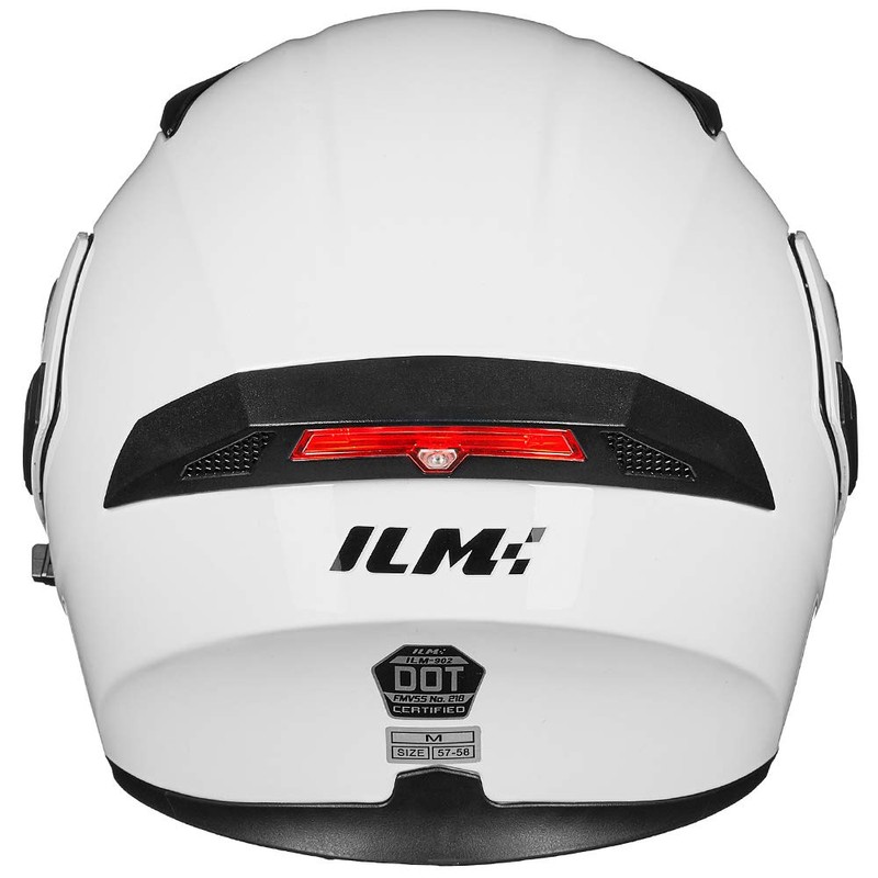 ILM Motorcycle Dual Visor Flip up Modular Full Face Helmet
