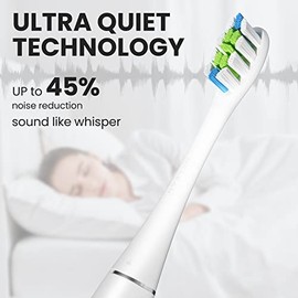 Oclean Air 2 Sonic Cepillo de dientes eléctrico, ultra silencioso, motor de 40000 VPM, carga rápida de 2.5 horas para uso de hasta 40 días, temporizad