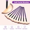 9 Pieces Facial Brushes Fan Mask Brushes, Soft Facial Applicator