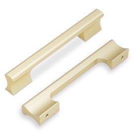 POVEFONK 10 Pack 5 Inch Brushed Gold Kitchen Cabinet Handles Cabinet Pulls Gold Drawer Pulls Kitchen Cabinet Hardware Kitchen Handles Drawer Pulls Dresser Handles