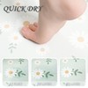 Floral Non Slip Bath Mat, Rubber Backing Ultra Thin Spring