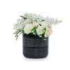 espidoo 3 Piece Ceramic Flower Pot Set: Modern Black Planters