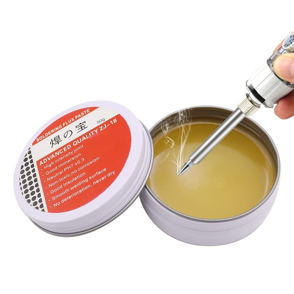 MZMing 50g Solder Flux Paste Electrical Flux Soldering Paste Tin No-Clean Solder Grease Professional Mechanic Welding Repair Tool for Phone SMD PCB BGA PGA - Rosin (Lead Free)