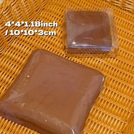 TIMCHESS 2Pcs Sticky Squishy Toast, Soft Bread Slow Rising Squishy, Lifelike Chocolate Toast Shape Squeeze Toy, Cute Stress Relief Food Squishies (2 Packs)