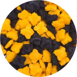 NCS Bumble Bee Shaped Edible Sprinkles – Black & Yellow Cupcake, Cake & Cookie Decorations, 8 oz
