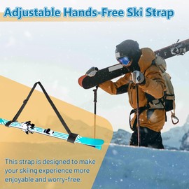 Ski Boot Straps, Adjustable Skis Shoulder Carrier Strap with Protector Pad
