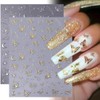 Star Moon Nail Stickers Butterfly Nail Art Stickers Decals 4PCS