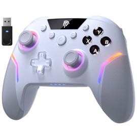 EasySMX X20 Wireless Gaming Controller Elite FPS Handle Rocker for PC IOS TV Dual Trigger & Gamepadcolor: White