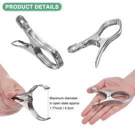 M METERXITY 18-Pack Greenhouse Clamps, Stainless Steel Greenhouse Film Clamps Shading Net Rod Clip Max Dia 3.54 Inch for Garden Net/Row Cover/Greenhouse Plastic Sheeting [Silver]