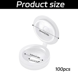 Gaaines 100 Pcs White Plastic Screw Caps, Screw Covers White, Furniture, Cabinets, Wardrobes
