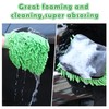 SPDYCESS Car Wash Mitt, 3-in-1 Microfiber Chenille Washing Sponge Mitts