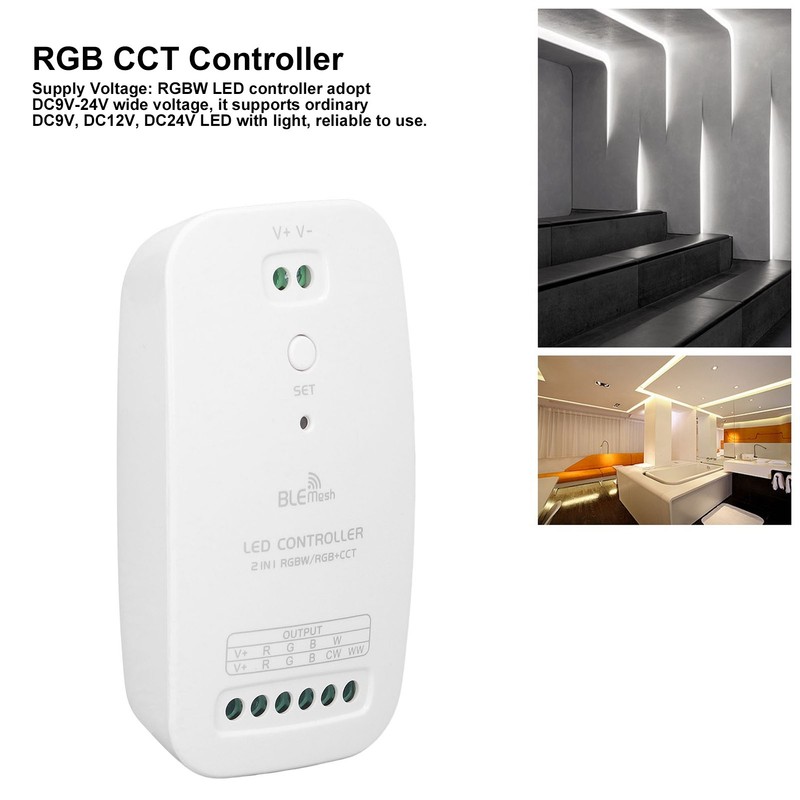 LED Controller DC9V‑24V Bluetooth Mesh RGB CCT 2 in 1