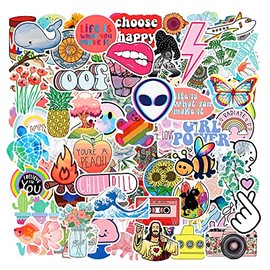 100PCS Cute Stickers for Water Bottles, Assorted Funny Vsco Aesthetic Stickers Packs, Vinyl Waterproof Decals for Computer Skateboard Luggage Laptop, Perfect presents for Kids, Teens, Adults