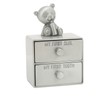 Tooth Box Metal Cute BearShape Storage Case with 2 Drawers