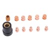 12Pcs Plasma Electrode Cutter Tips Kit, Brass Plasma Cutting Consumable
