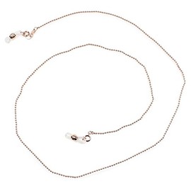Pearl PG-321 Glass Cord Ball Diameter 0.06 inch (1.5 mm), Brass, 27.6 inches (70 cm), Pink Gold, multicolor (pink / gold)