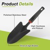 sourcing map Garden Hand Shovels 12.8 x 3.3" Carbon Steel