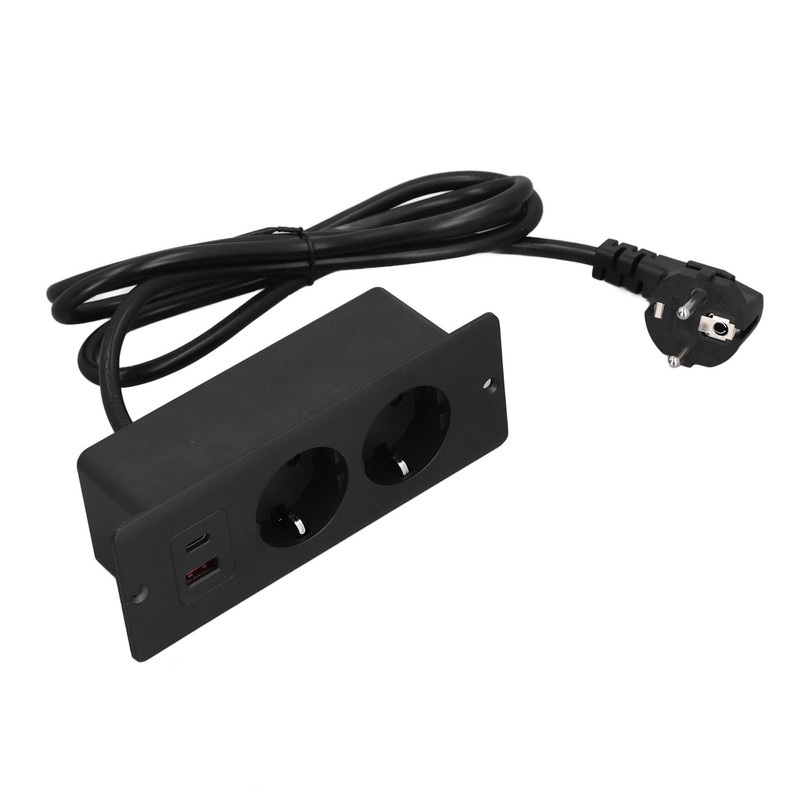 Recessed Socket 2 Outlets with PD20W USB C USB A