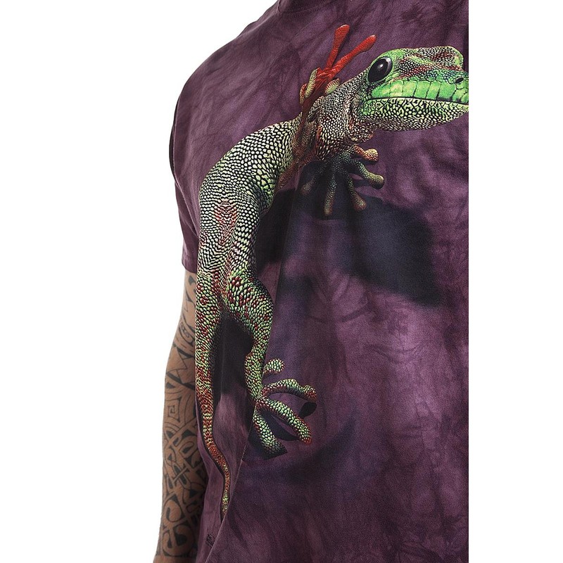 The Mountain Men's Peace Out Gecko T-Shirt, Maroon, Large